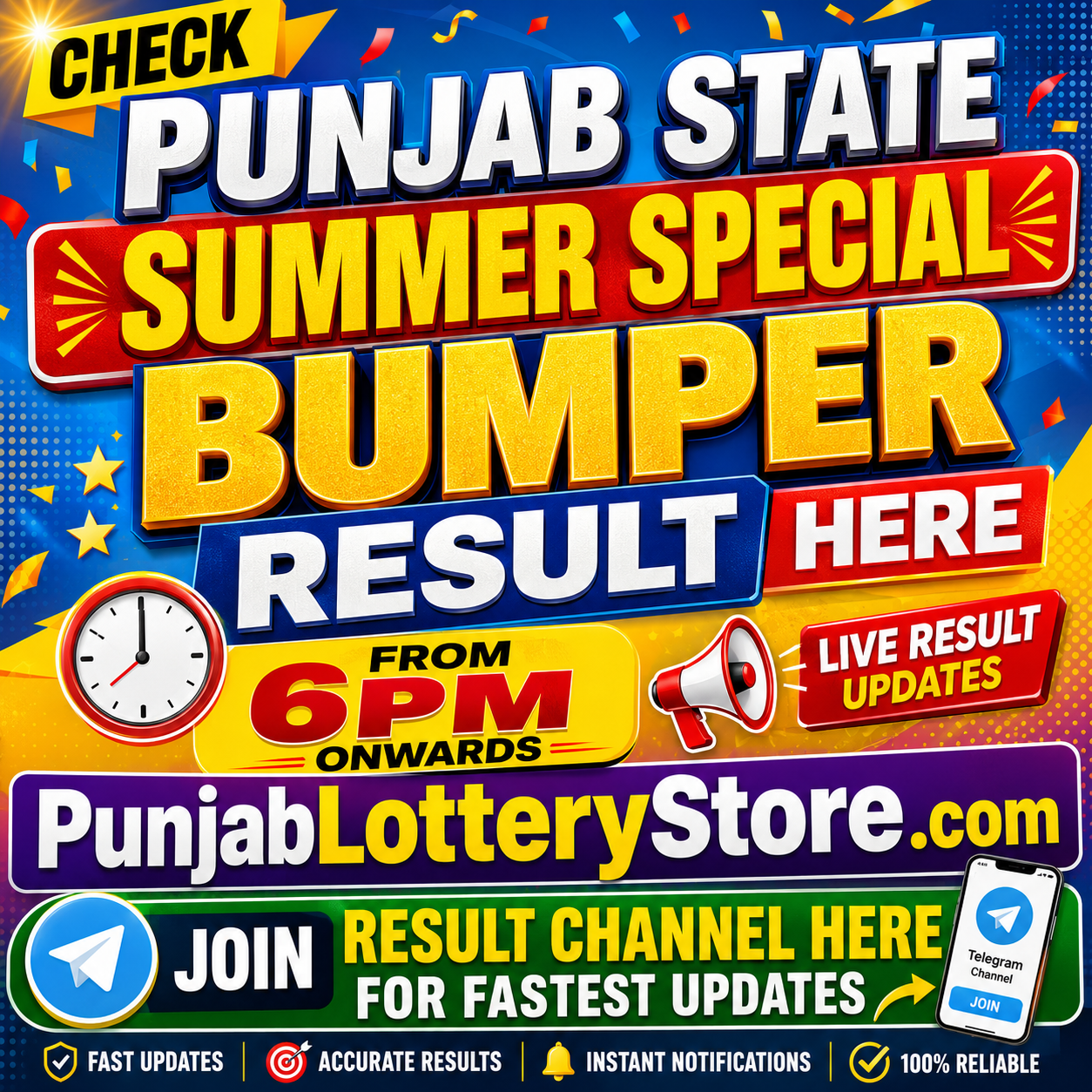 Punjab State Summer Special Bumper Lottery 3 Crore Prize !